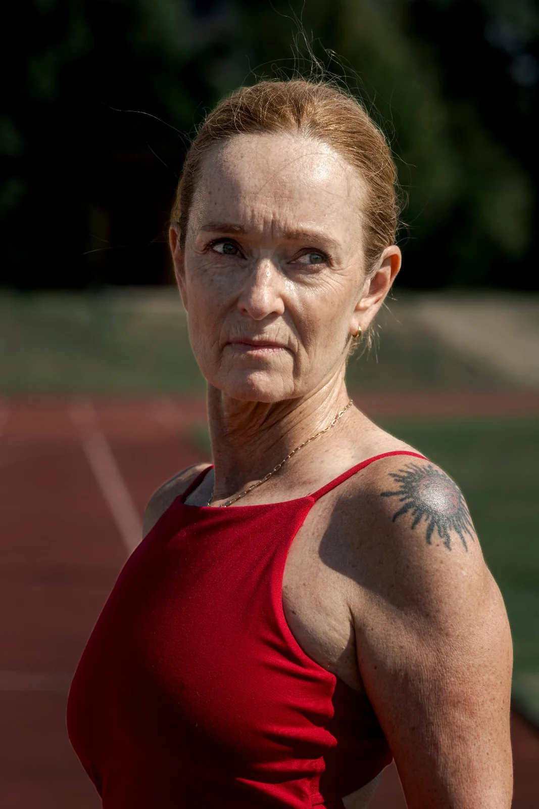 Portrait of runner Birgit Pfeifer of ProTeam Vienna