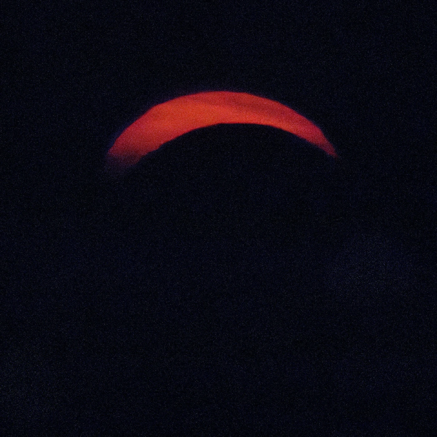 Letzte sichtbare Sonnensichel am Michelberg um 20:10 Uhr am 12. August 2026
